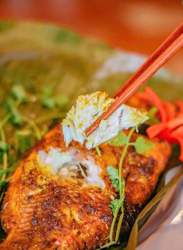 Grilled Fish In Banana Leaves At Passion Restaurant & Bar